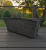 Jardinera Rattan L45 La Ardilla Gris Oxford - Elegancia para tu Jardín