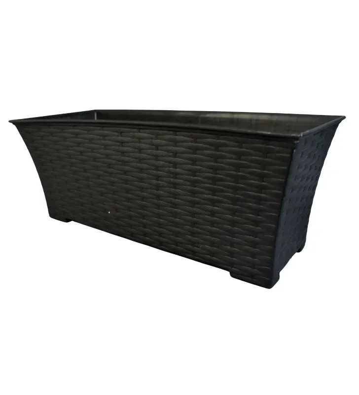 Jardinera Rattan L45 La Ardilla Gris Oxford - Elegancia para tu Jardín