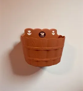Maceta de Pared Madera No. 0 La Ardilla - Color Barro