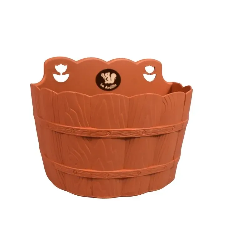 Maceta de Pared Madera No. 0 La Ardilla - Color Barro