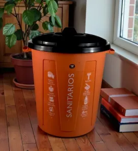 Practibote 80L La Ardilla Sanitario - Bote de Basura con Tapa