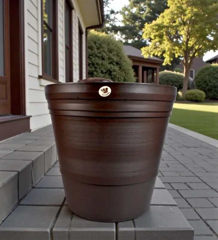 Maceta Artesana Jumbo La Ardilla - Color Chocolate para Árboles