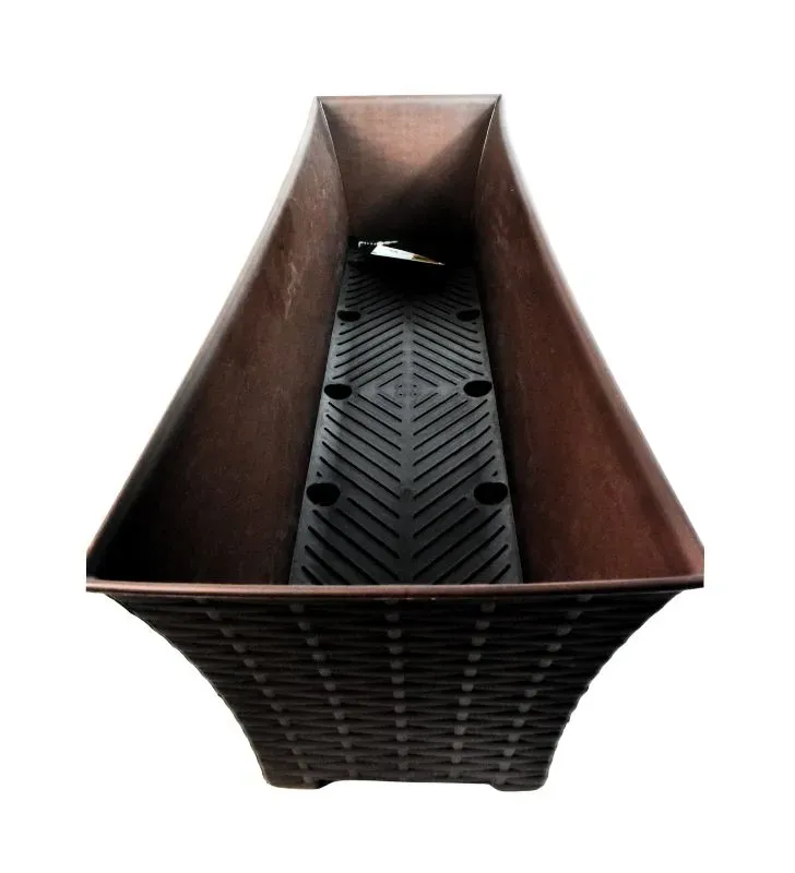 Jardinera Rattan 60 cm La Ardilla - Chocolate Elegante