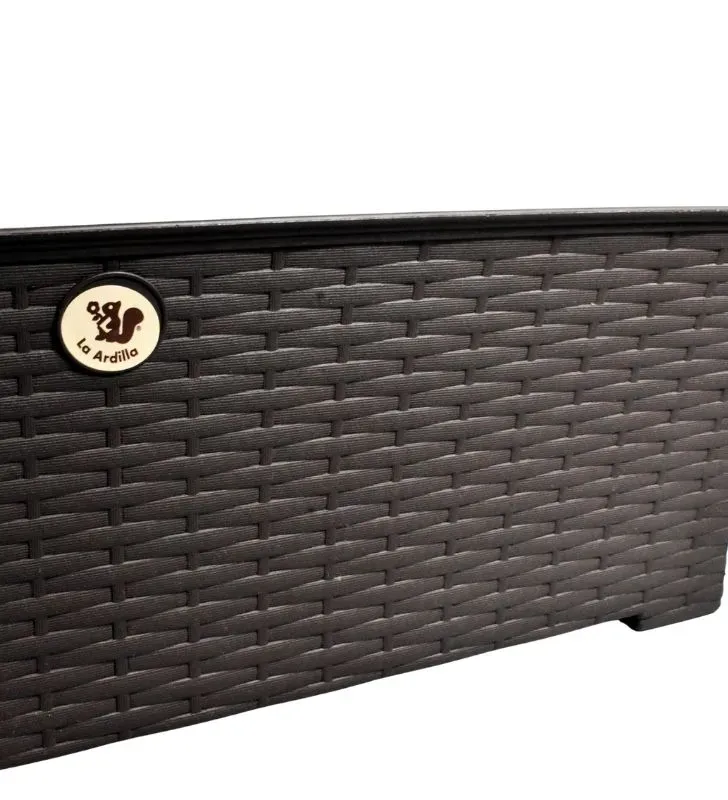 Jardinera Rattan 60 cm La Ardilla - Chocolate Elegante