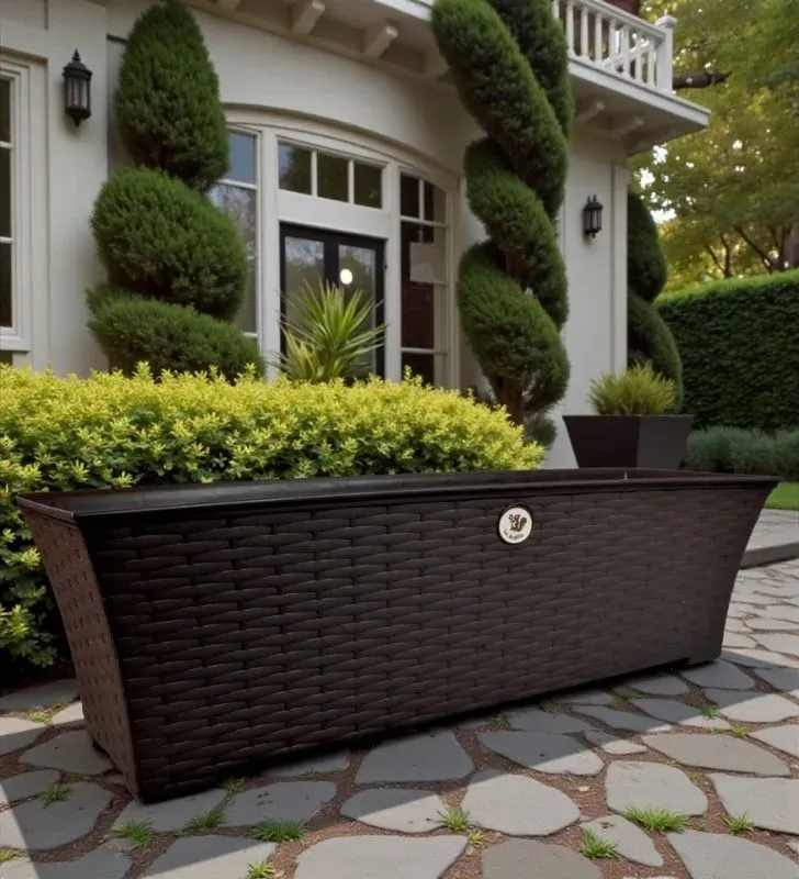Jardinera Rattan 60 cm La Ardilla - Chocolate Elegante