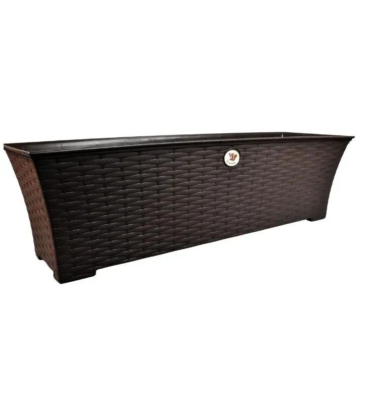 Jardinera Rattan 60 cm La Ardilla - Chocolate Elegante