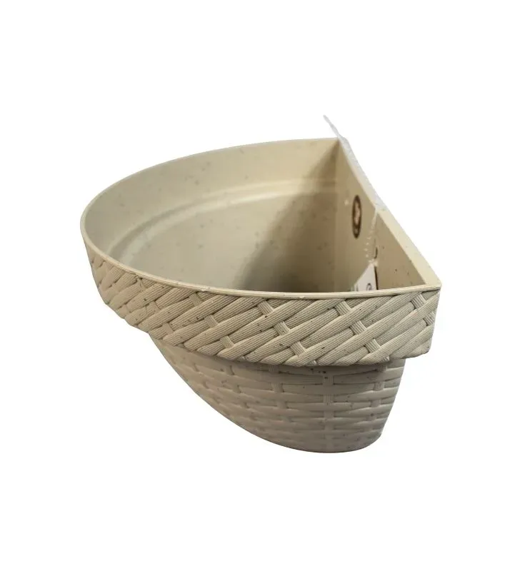 Maceta de Pared Rattan 26.5 La Ardilla - Blanco Minimalista