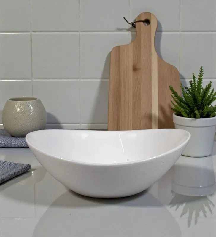 Lavafrutas 15 cm Florencia IMCOSA 82692 - Vidrio Opal Blanco