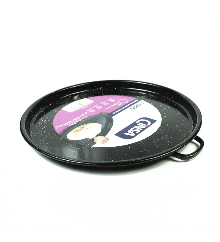 Comal Redondo 34 cm Negro Brillante