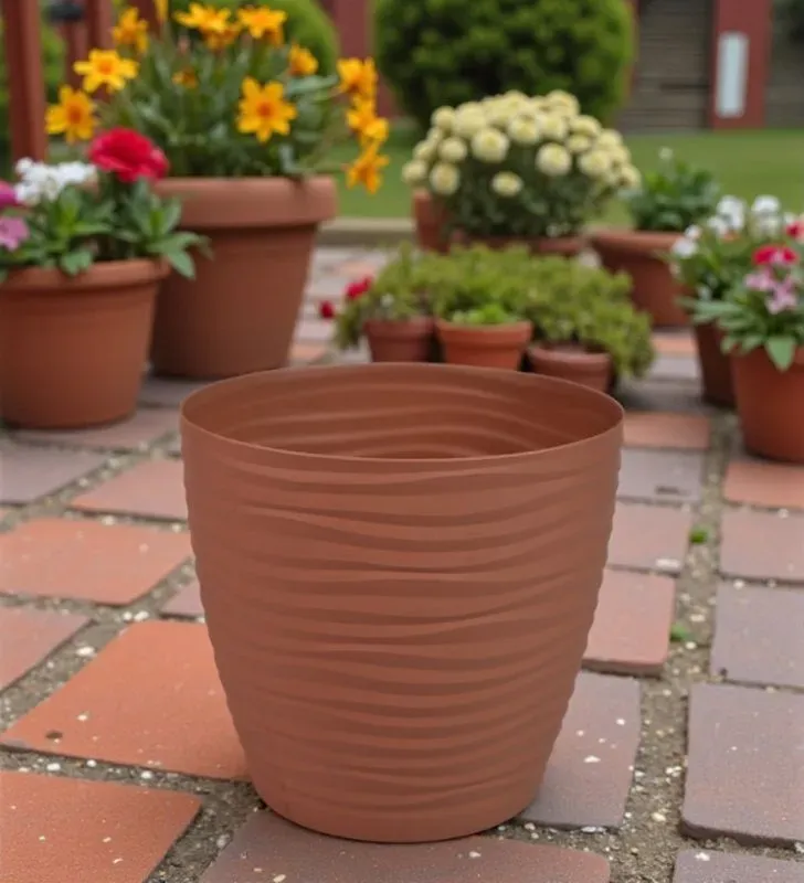 Maceta Sevilla No. 13 Redonda Plastic Trends JSR13 - Elegante