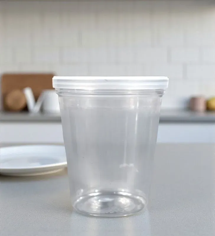 Tarro Cilíndrico 300 ml Cristal Cajaplax - Tapa Presión