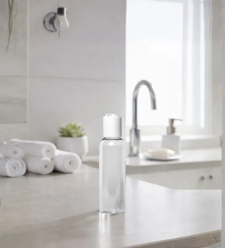 Botella Boston 60 ml PET Cristal Cajaplax - Tapa Disc Top