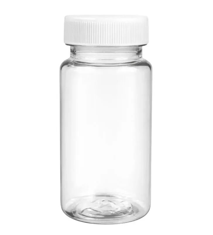 Frasco Cilíndrico 110 ml Cristal Cajaplax - Tapa con Liner