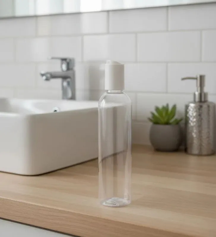 Botella Boston 250 ml PET Cristal Cajaplax - Tapa Disc Top