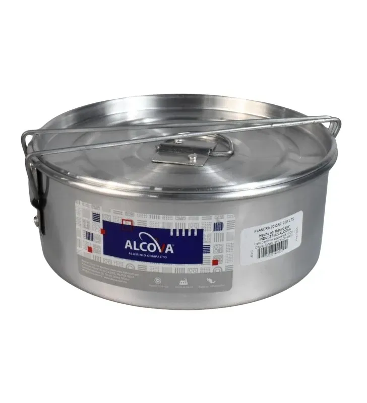 Flanera No. 20 Alcova 2.5L - Aluminio con Broche de Seguridad