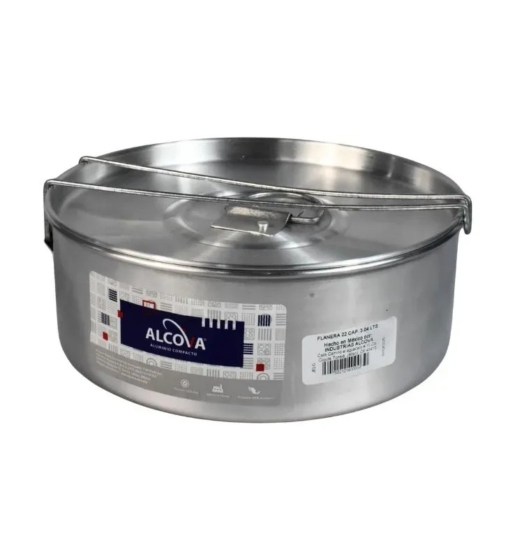 Flanera No. 22 Alcova 3L - Aluminio Profesional con Broche
