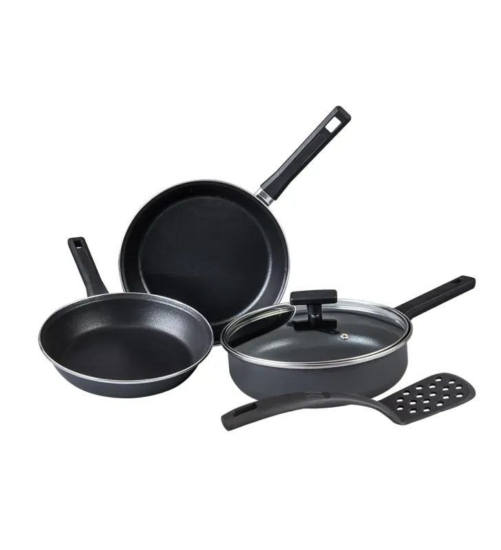 Set Duramax 5 Piezas Antiadherente con Tapas de Vidrio – Cinsa