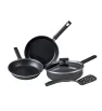 SET DURAMAX 5 PIEZAS CON ANTIADHERENTE Y TAPA DE VIDRIO