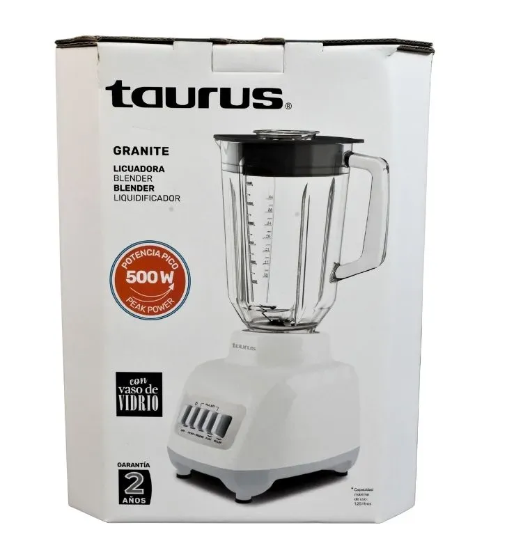 Licuadora Taurus Granite M91208200 - Vaso de Vidrio 1.5L