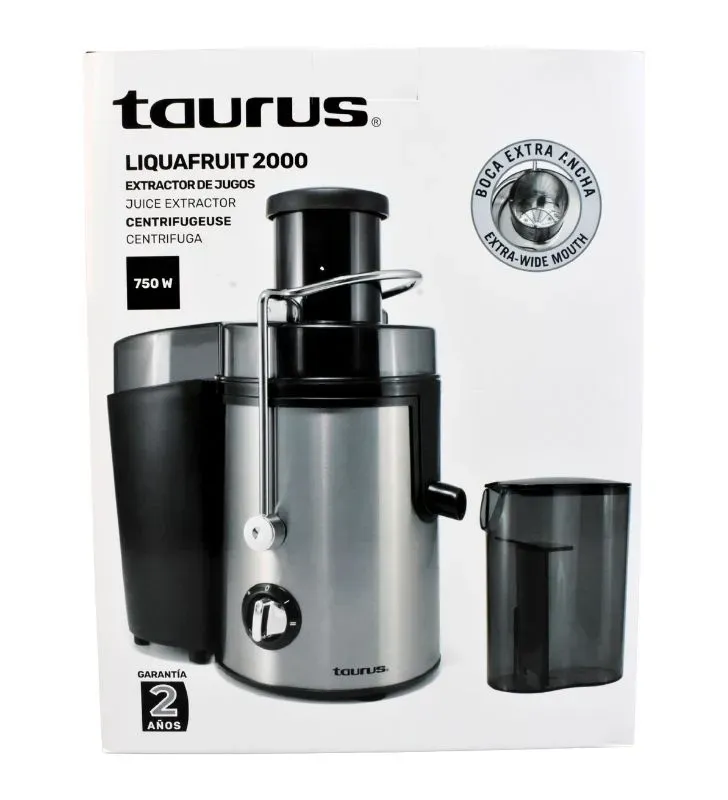 Extractor de Jugos Taurus Liquafruit 2000 - Boca Extra Ancha