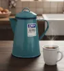 Cafetera de Peltre Cinsa 1.5 L Azul Turquesa - Línea Clásica