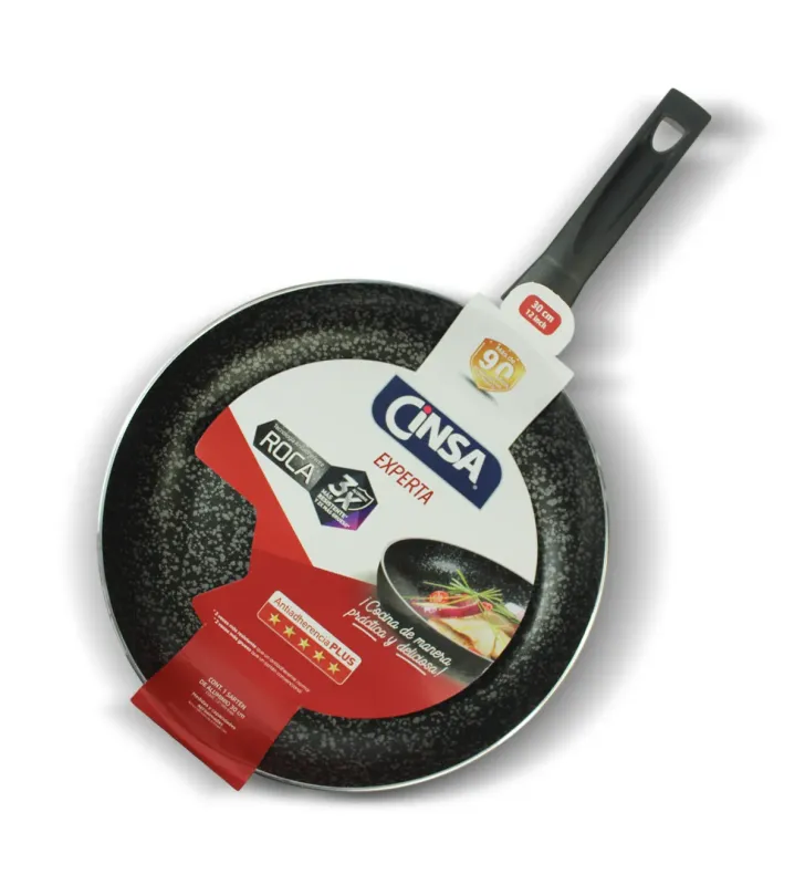 Sartén Experta 30 cm Cinsa – Aluminio 2.4 mm con ROCA Antiadherente