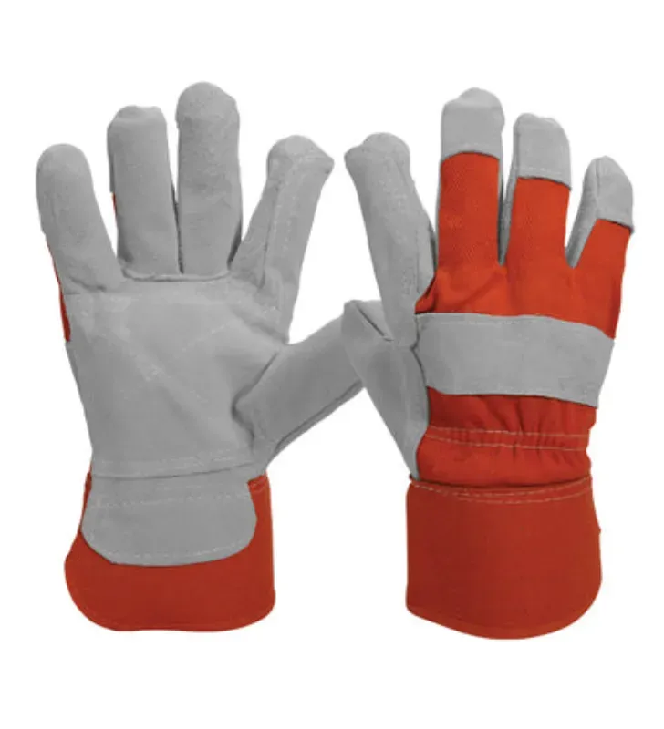 Guante de Carnaza Reforzado AKSI 103701 - Protección Uso Rudo