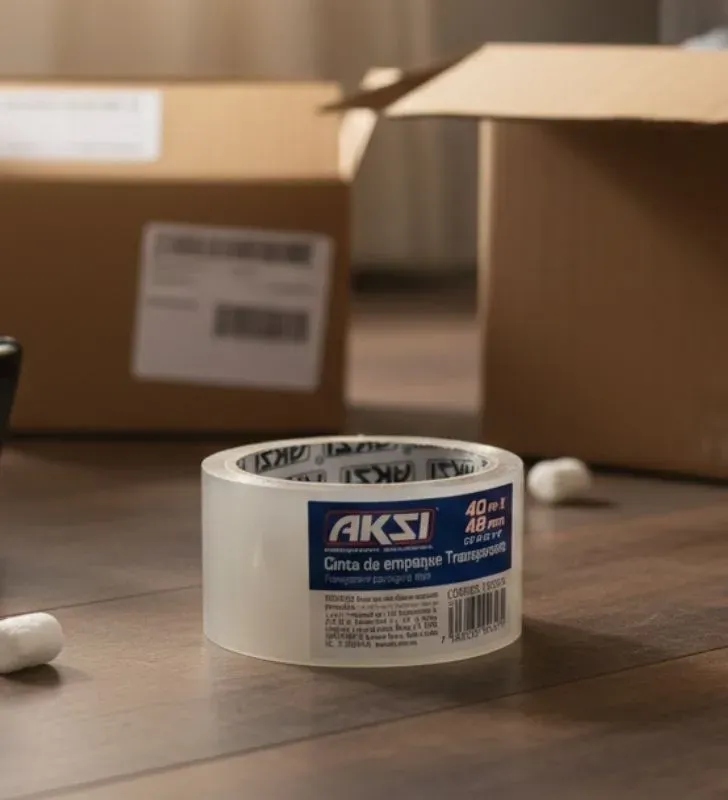 Cinta Transparente AKSI 40 Metros 109004 - Adhesivo Acrílico