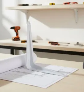 Ménsula Blanca AKSI 4x5" 305501 - Soporte de Acero para Repisas