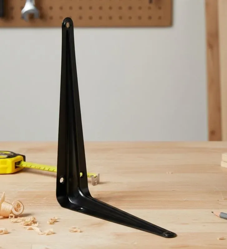 Ménsula Negra AKSI 6x8" 305533 - Soporte de Acero Estilo Industrial