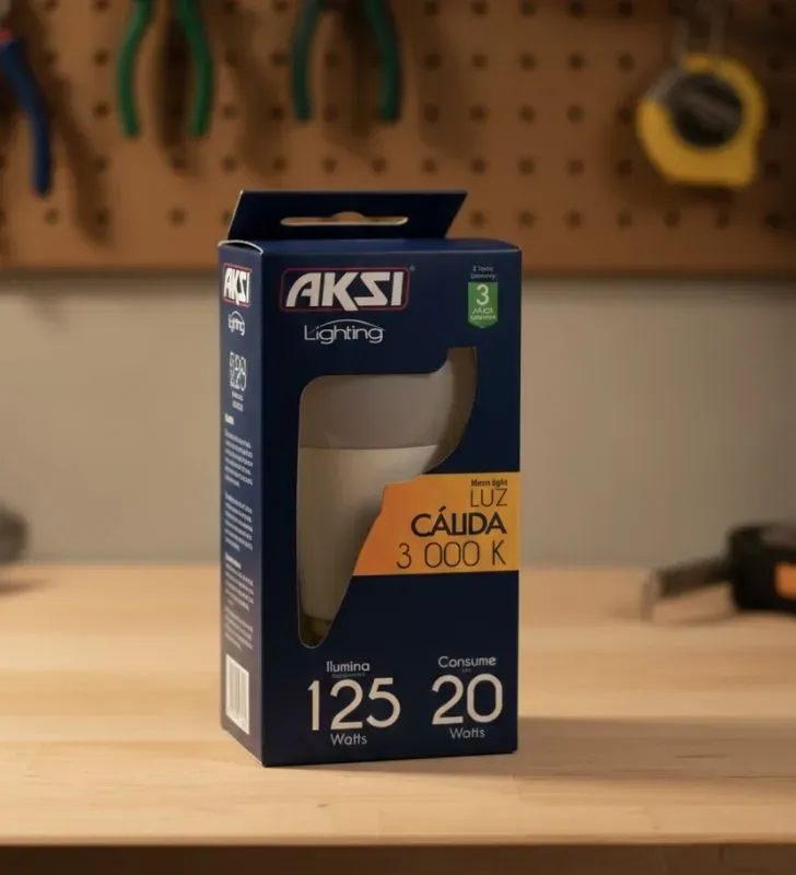 Foco LED AKSI 20W Luz Cálida 1800lm - Ahorro y Confort