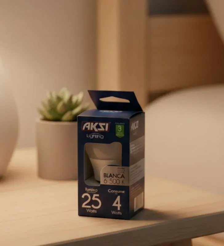 Foco LED AKSI 4W A15 Luz Blanca 325lm - Compacto y Eficiente