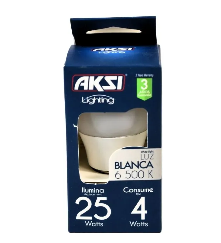 Foco LED AKSI 4W A15 Luz Blanca 325lm - Compacto y Eficiente