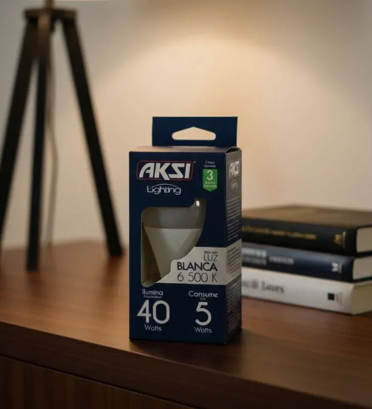 Foco LED AKSI 5W Luz Blanca 6500K 120021 - Ahorro del 85%