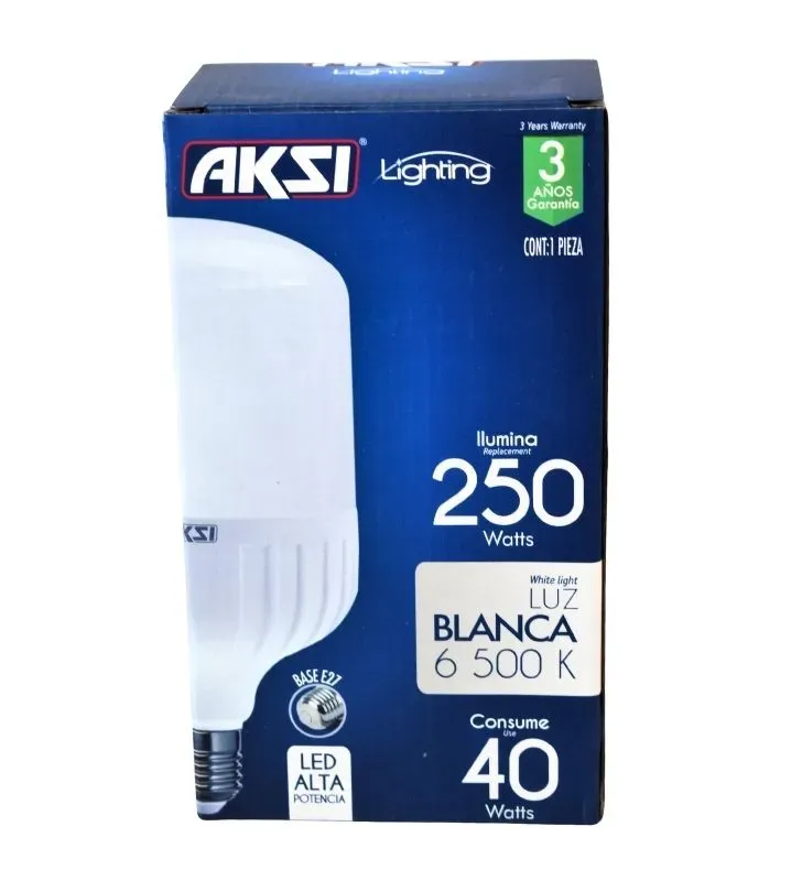 Foco LED Alta Potencia AKSI 40W 4000lm - Luz Blanca Industrial