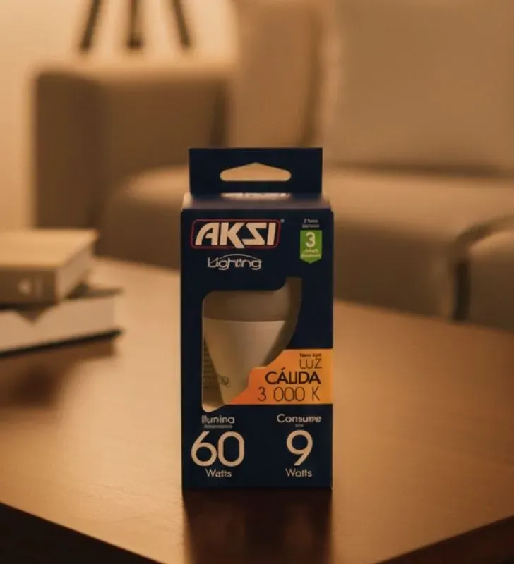 Foco LED AKSI 9W Luz Cálida 2700K 120075 - Confort y Estilo