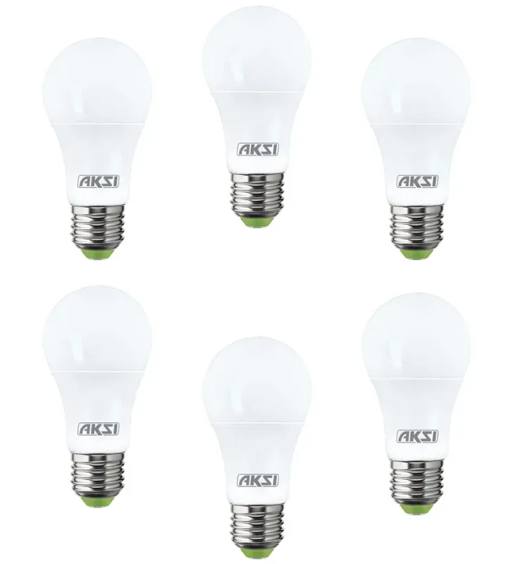 Pack 6 Focos LED AKSI 9W ECO Luz Blanca - Ahorro Máximo