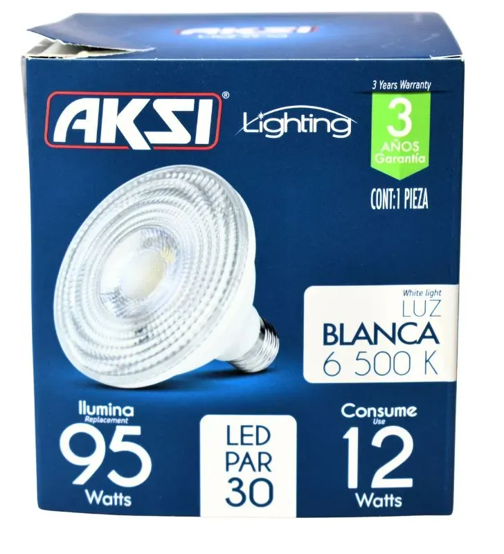 Foco LED PAR 30 AKSI 12W 35° Luz Blanca - Iluminación de Acento