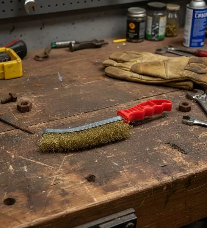 Cepillo Curvo de Alambre Ondulado AKSI 109808 - Limpieza Profesional