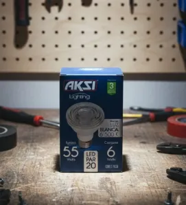 Foco LED PAR 20 AKSI 6W Luz Blanca 6500K - Iluminación de Acento