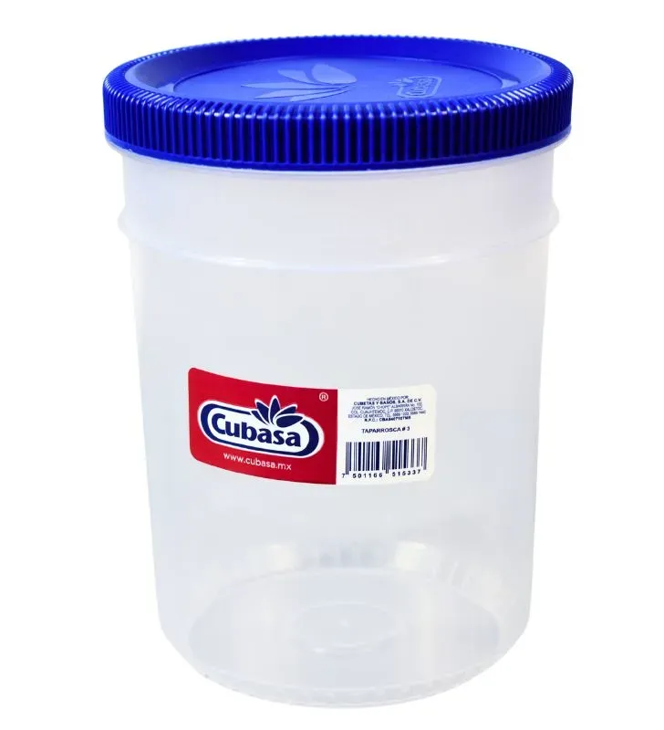 Bote Cubasa No. 3 con Tapa de Rosca 2.10L - Hermético y Versátil
