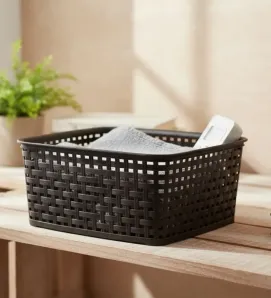 Canasta de Ratán Cubasa Chica Chocolate - Organizador Elegante