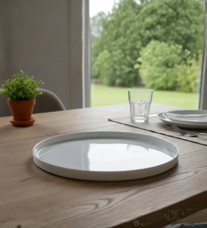 Plato Extendido Ranieri Barcelona 27 cm - Vidrio Opal Blanco