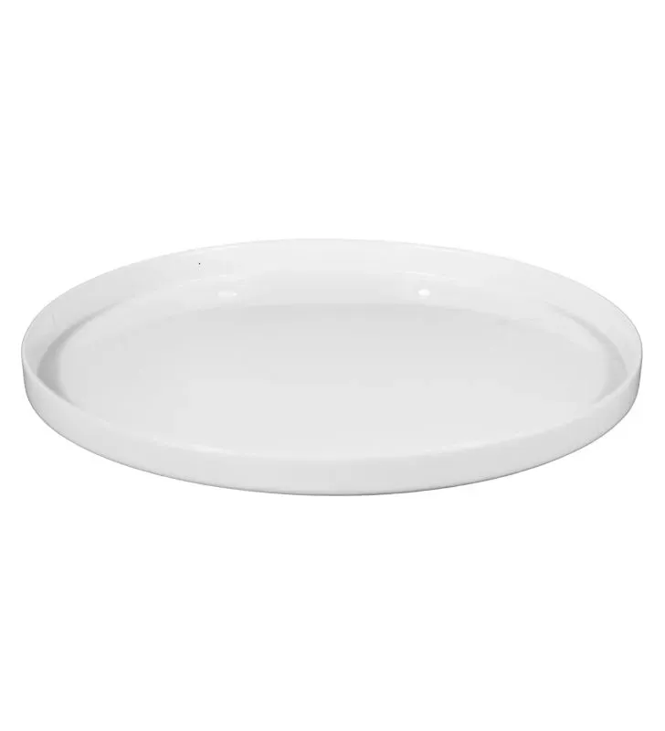 Plato Extendido Ranieri Barcelona 27 cm - Vidrio Opal Blanco