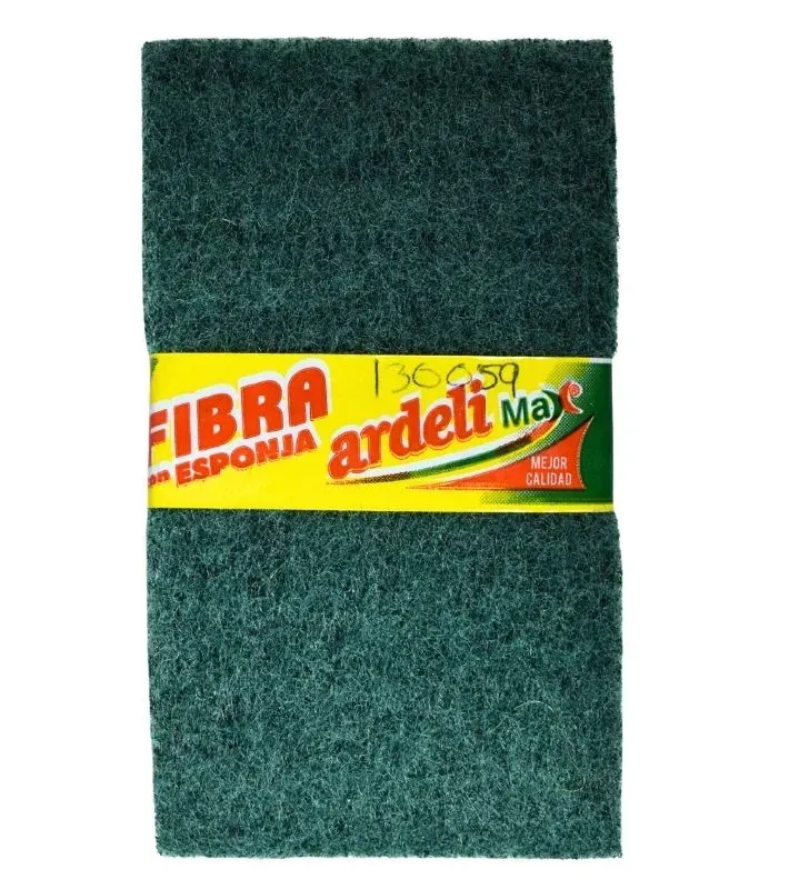 Fibra Verde con Esponja Ardeli FEV 8x12 cm 2 pz - Limpieza Dual
