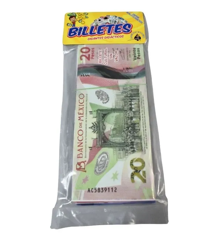 Billetito Gigante Infantil Loterías Camacho - 80 pzs Didácticas