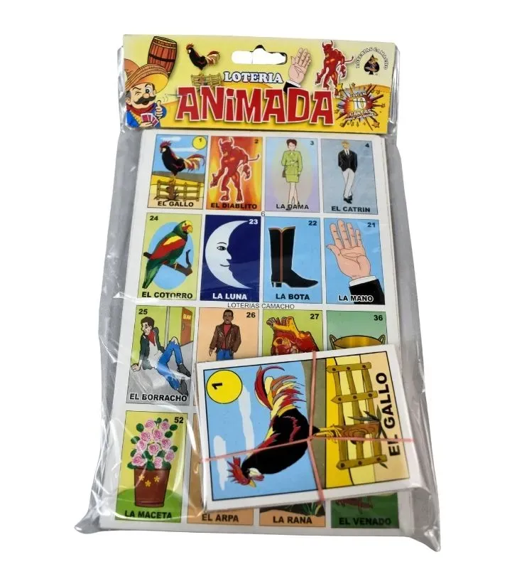 Lotería Animada Camacho - 10 Tablas Didácticas Caricaturescas