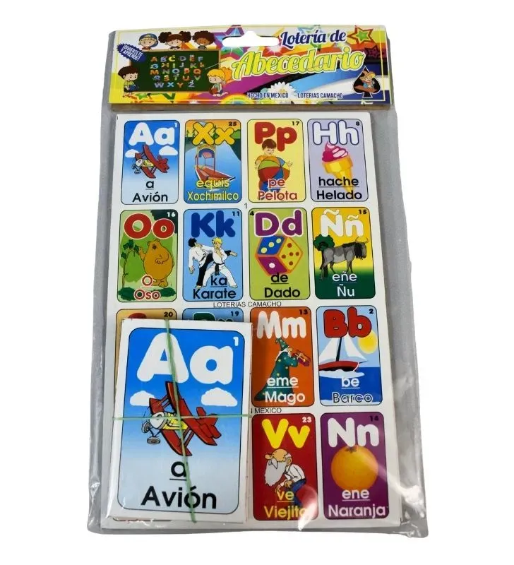 Lotería del Abecedario Loterías Camacho - 10 Tablas Didácticas