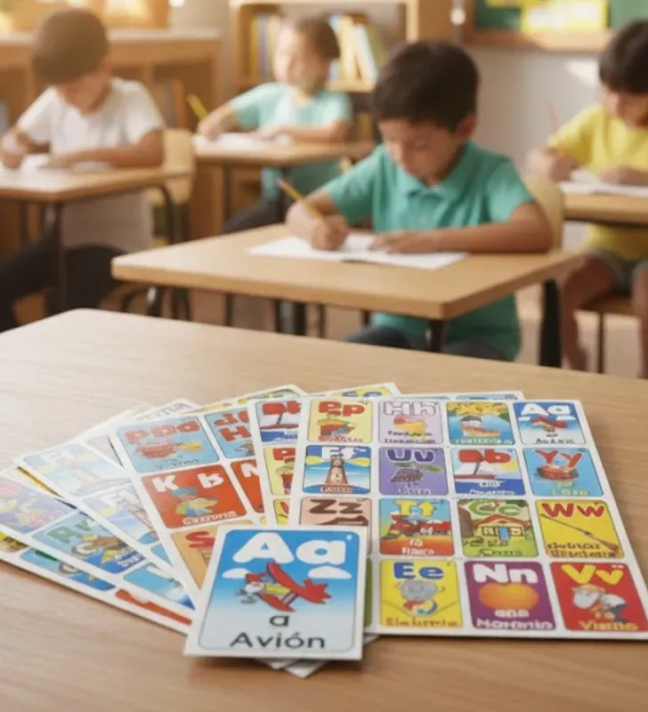 Lotería del Abecedario Loterías Camacho - 10 Tablas Didácticas