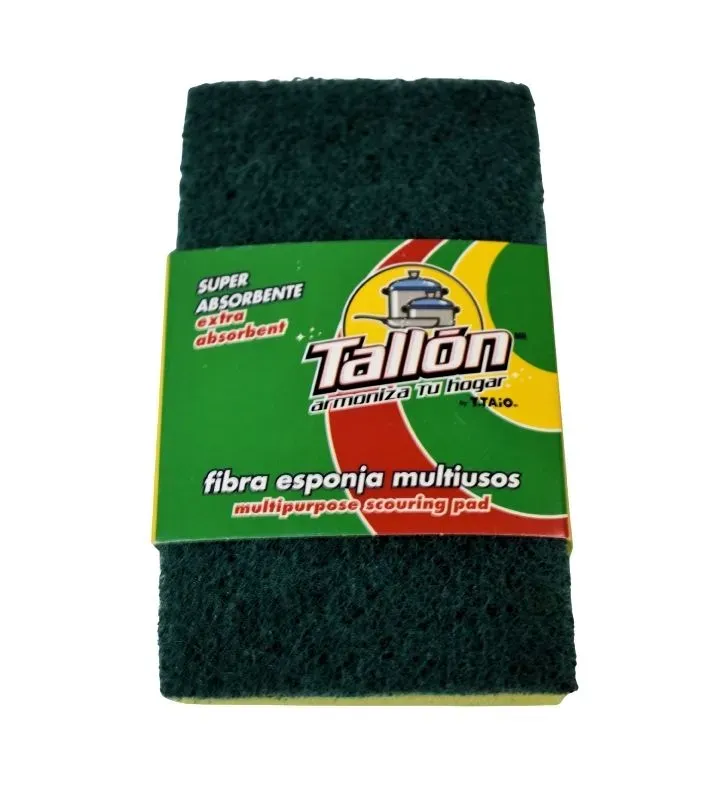 Fibra Verde con Esponja T.Taio FVERS - No Raya y Antimicrobiana